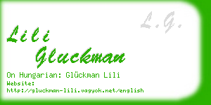 lili gluckman business card